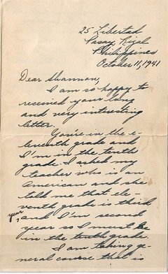 Elena's letter page 1,